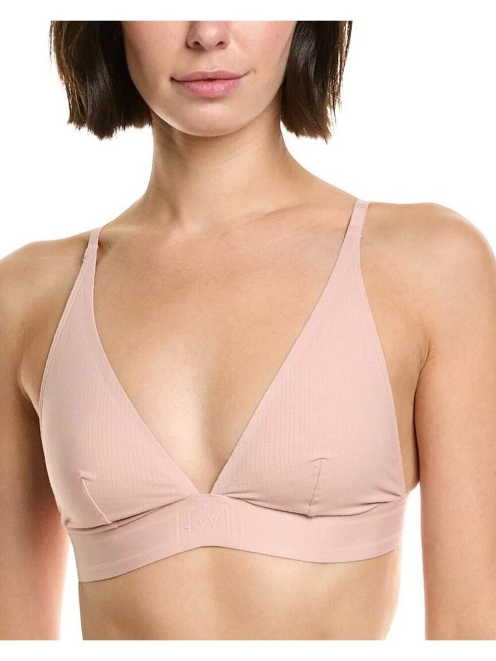 Wolford Triangle Bralette Women's L Large Powder Pink 4W1214-WO534 NEW $105